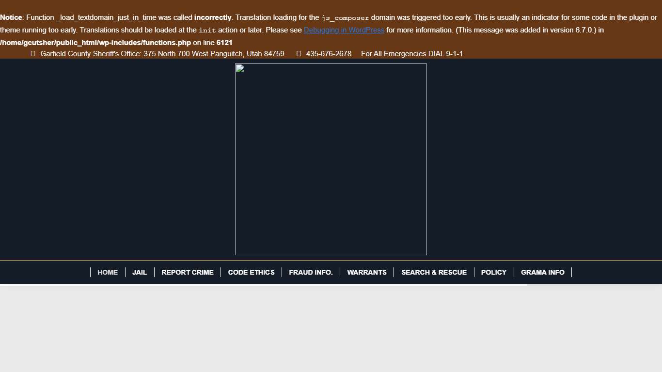 Garfield County Sheriff Panguitch, Utah – Garfield County Jail in Panguitch, Utah