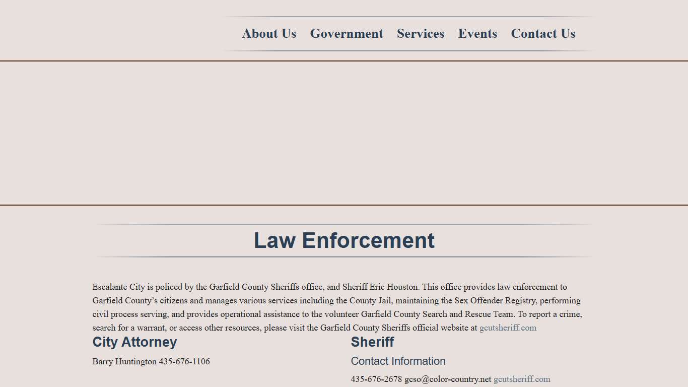 Law Enforcement - Escalante City