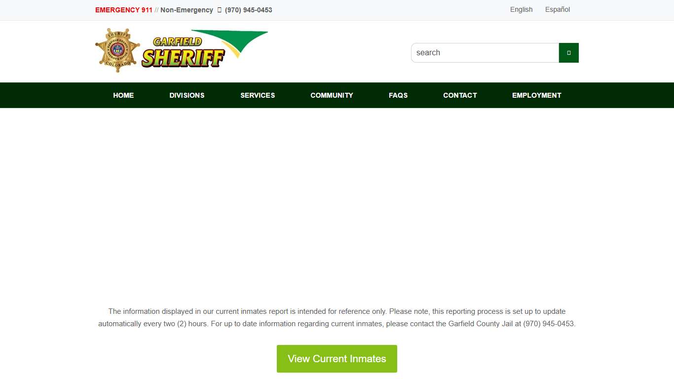 Current Inmates - Garfield County Sheriff Colorado