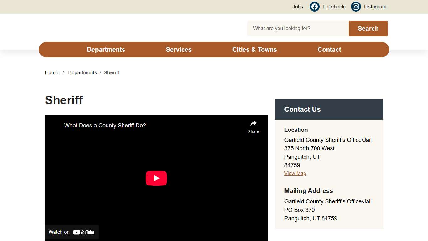 Sheriff - Garfield County